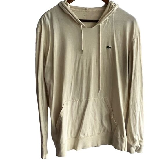 Men's Lacoste Light Yellow Lightweight Hoodie - Picture 1 of 10